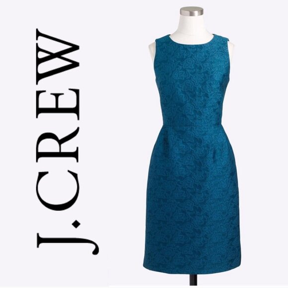 NWOT J.Crew Peacock Blue Cocktail Dress - Picture 1 of 7